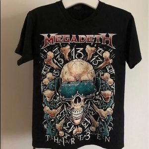 (Vintage Band Tee Megadeth) Lightly used 45$